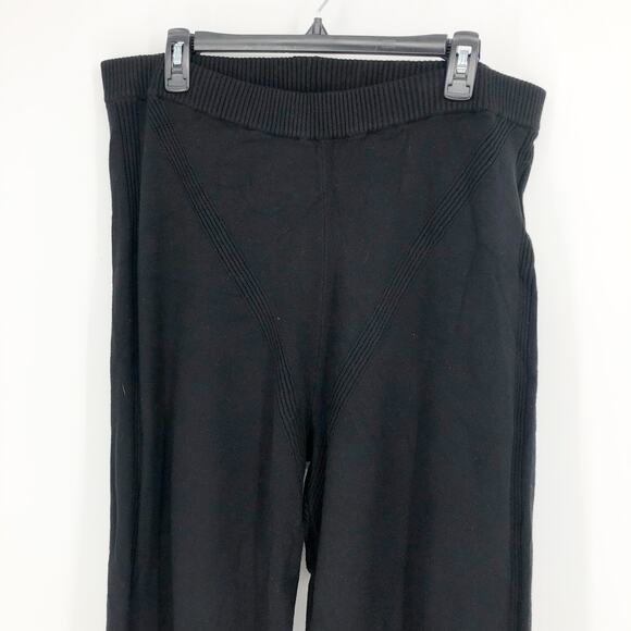 GOOD AMERICAN Women Curved Rib Icon Pant 3XL 6 Black Pull-On Knit Stretch NWOT - Picture 5 of 12
